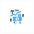 Higher taxes flat icon