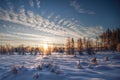 Highest altitude of the sun on the shortest winter day in Swedish Lapland