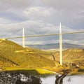 the highest bridge in the world, Millau, France Royalty Free Stock Photo