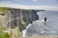 Highest elevation of the Cliffs of Moher Royalty Free Stock Photo