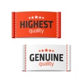 Highest and genuine quality clothing labels Royalty Free Stock Photo