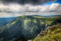 The highest mountain Snezka in national park Krkonose in Czech republic Royalty Free Stock Photo