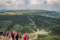 The highest mountain Snezka in national park Krkonose in Czech republic Royalty Free Stock Photo