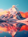 The Highest Mountain In The World Is Mount Qomolangma, A Mountain With A Reflection Of A Lake Royalty Free Stock Photo