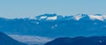 Highest part of Low Tatras mountains in Slovakia - Derese, Chopok, Dumbier and Stiavnica hills - view from hiking trail bellow Royalty Free Stock Photo