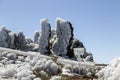 Roque de los Muchachos covered with ice La Palma