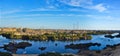 Highest point over the mountains and rocks in the River Nile in Aswan Royalty Free Stock Photo