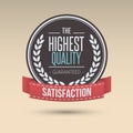 highest quality label. Vector illustration decorative design Royalty Free Stock Photo