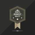 highest quality label. Vector illustration decorative design Royalty Free Stock Photo