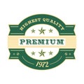 highest quality premium label. Vector illustration decorative design Royalty Free Stock Photo