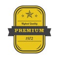 highest quality premium label. Vector illustration decorative design Royalty Free Stock Photo