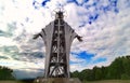 Sculpture made by Zawaczky Walter. The highest sculpture representing Jesus from Europe, from Lupeni, Romania.