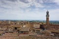 Tall tower torre del manja in siena Royalty Free Stock Photo