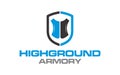 HighGround Armory logo design template