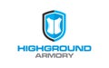 HighGround Armory logo design template