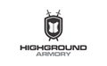 HighGround Armory logo design template