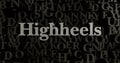 Highheels - 3D rendered metallic typeset headline illustration