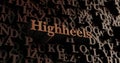 Highheels - Wooden 3D rendered letters/message