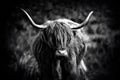 Highland cattle in isle of Skye , Scotland in summer time , farming in Scotland Royalty Free Stock Photo