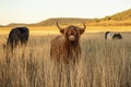 Highland cows on the farm