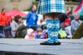 Highland dancer at highland games in scotland Royalty Free Stock Photo