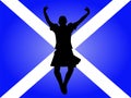 Highland dancer leaping