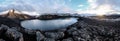 Highland iceland blue volcano lake