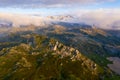 Highland Lakes of Covadonga at sunset Royalty Free Stock Photo