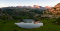 Highland Lakes of Covadonga at sunset Royalty Free Stock Photo