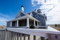 Highland Lighthouse on Cape Cod on a spring day in Barnstable County Massachusettsv