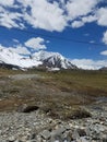 The highland of pakistan green mountain and snowm Royalty Free Stock Photo