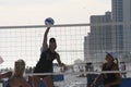 Women`s Collegiate Beach Volleyball 2021 LX Royalty Free Stock Photo