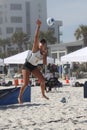 Women`s NCAA Beach Volleyball 2021 XXXXIV Royalty Free Stock Photo