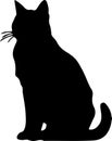 Highlander Cat Black Silhouette Generative Ai