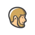 Highlander Chechen man Vector icon Cartoon illustration.