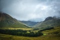 Scottish Highlands under Cloudy Skies - Scotland Royalty Free Stock Photo