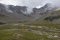 Highlands landscape in Monte Rosa massif near Punta Indren. Alagna Valsesia area