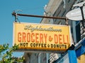 Highlandtown Grocery & Deli Sign, in Baltimore, Maryland