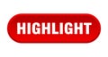 highlight button. rounded sign on white background Royalty Free Stock Photo