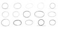 Highlight circle frame cadre, circle doodle scribble round circles for message note. border, mark check or text box