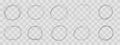 Highlight circle frame cadre, circle doodle scribble round circles for message note. border, mark check or text box