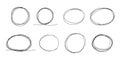 Highlight circle frame cadre, circle doodle scribble round circles for message note. border, mark check or text box