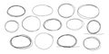 Highlight circle frame cadre, circle doodle scribble round circles for message note. border, mark check or text box