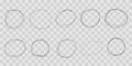 Highlight circle frame cadre, circle doodle scribble round circles for message note. border, mark check or text box