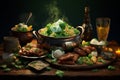 Highlight the culinary delights of St Patricks. Generative ai