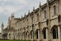 Main facade of the JerÃÂ³nimos monastery in Lisbon, Portugal. Royalty Free Stock Photo