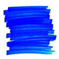 Highlight pen brush blue for marker, highlighter brush marking for headline, scribble mark stroke of highlighted pen