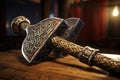 Highlight a series of ornate medieval axes Royalty Free Stock Photo