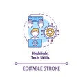 Highlight tech skills concept icon Royalty Free Stock Photo