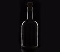 highlight whiskey bottle isolated on black background Royalty Free Stock Photo